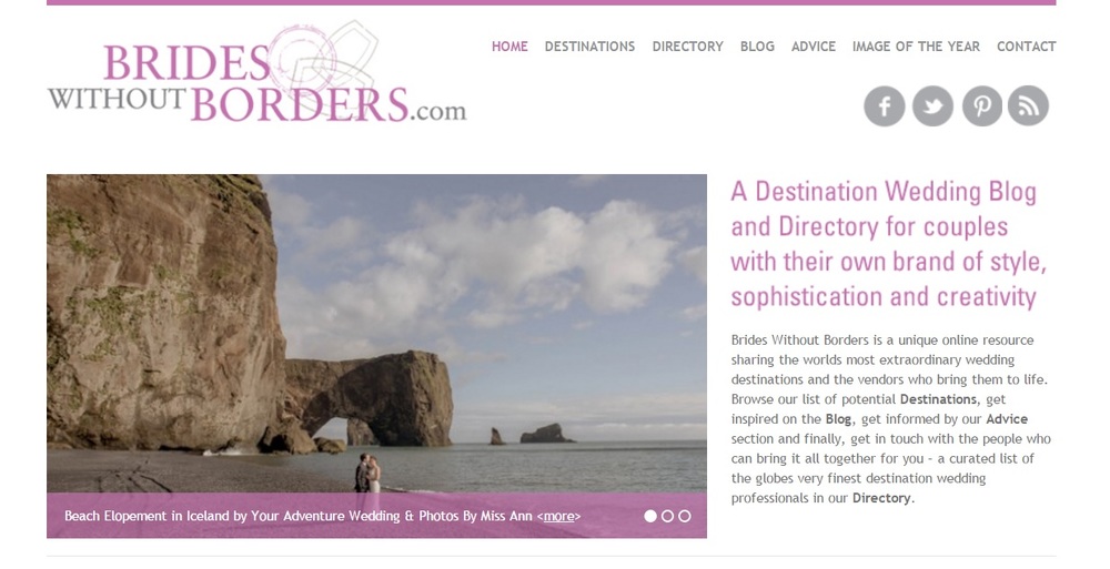 Iceland Adventure Wedding Featured on Brides Without Borders